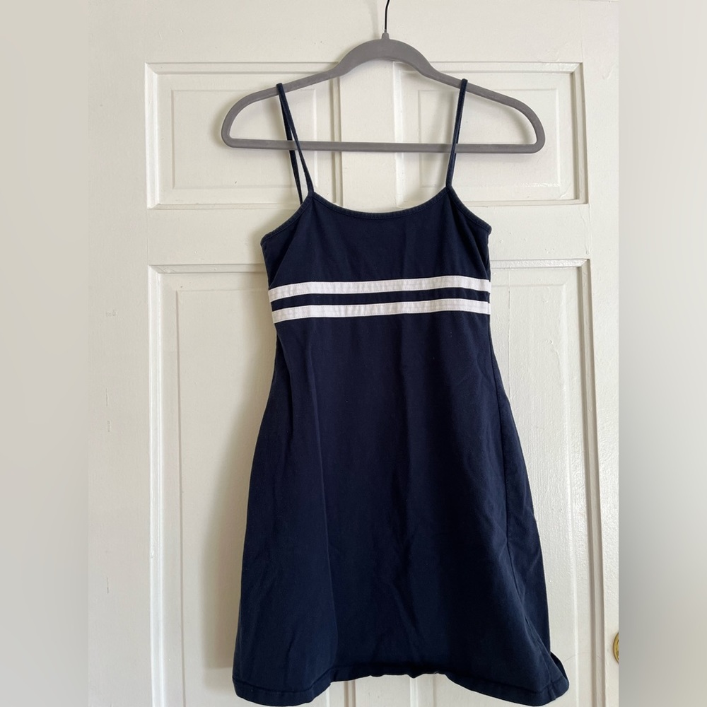 Brandy Melville Striped Navy Blue Mini Dress